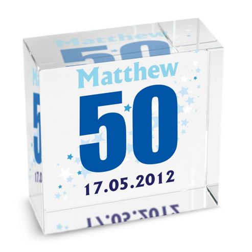 Image of Personalised Stars Age Medium Crystal Token