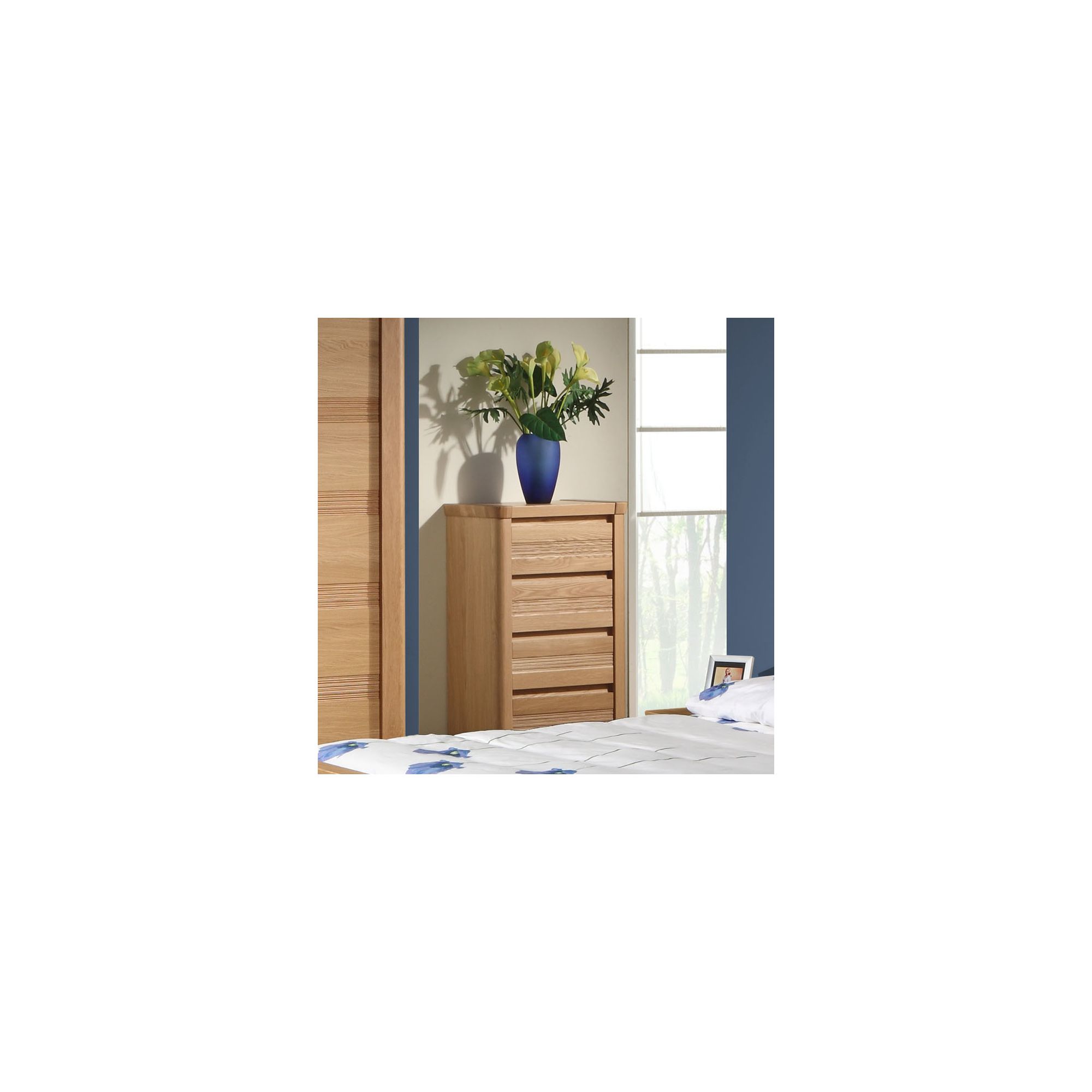 Sleepline Mundo Narrow 4 Drawer Chest - Grey Mat Lacquered at Tesco Direct
