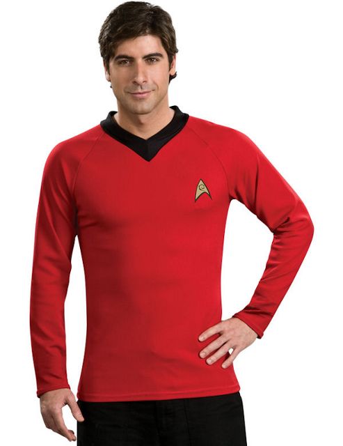 Image of Adult Star Trek Classic Shirt Red