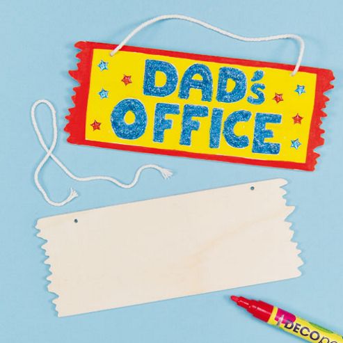Image of Wooden Hanging Plaque-pack Of 3 Children Craft