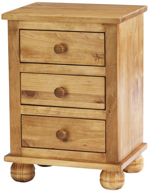 Image of Antique Dorset Solid Pine Bedside Cabinet