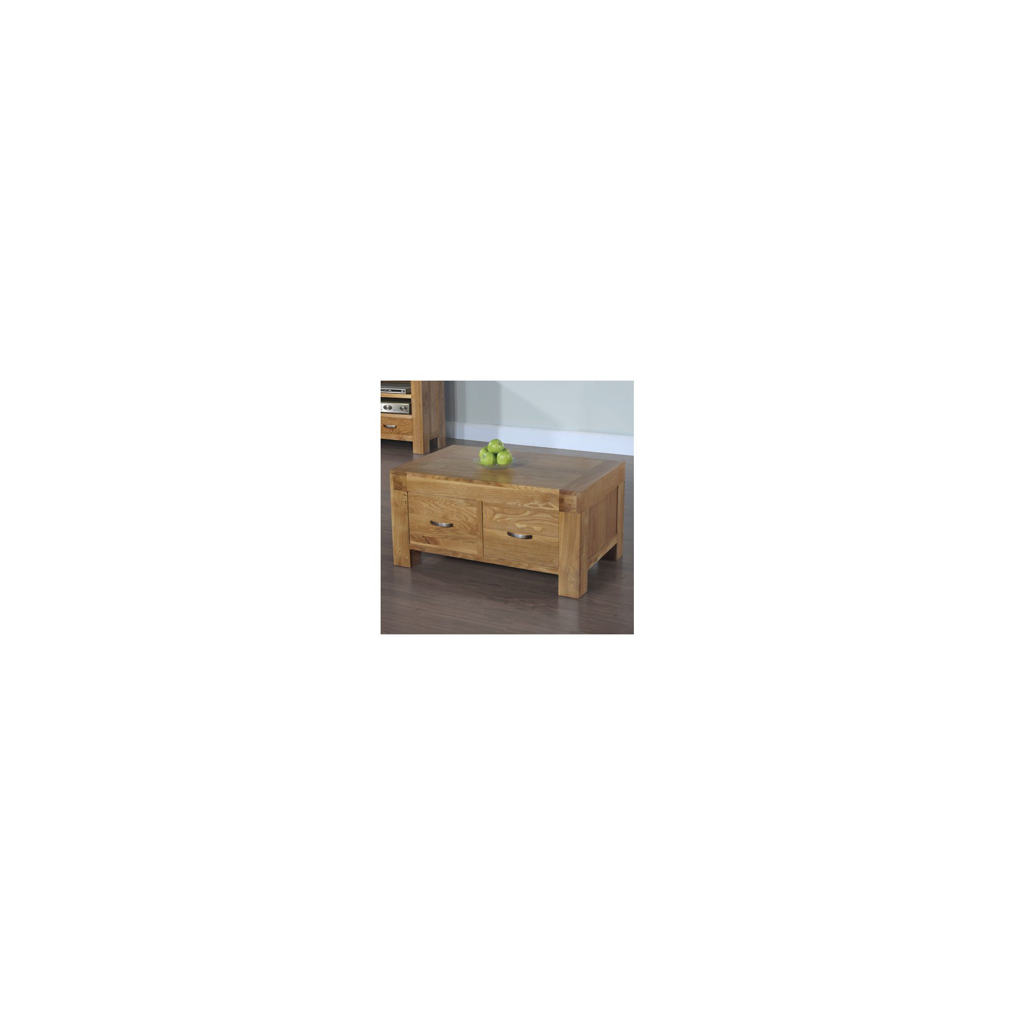 Hawkshead Rustic Oak Blonde 2 Drawer Coffee Table at Tesco Direct