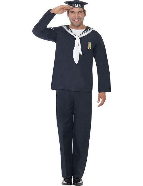 Image of Hms Naval Seaman - Adult Costume Size: 42-44