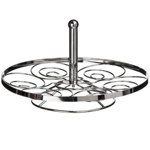 Image of Swirl - Metal Cupcake / Muffin Stand / Plate - Silver