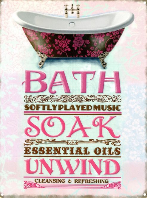 Image of Tranquillity Bath Soak Unwind The Ultimate Relaxation Tin Sign