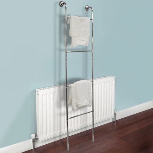 Image of Ladder - Chrome Wall Mounted 4 Rung Towel Rail