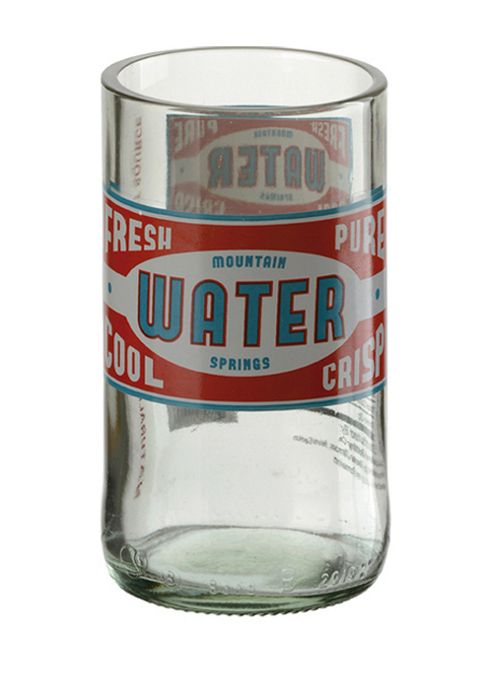 Image of Artland Hi Ball Tumbler Retro Glass Spring Water Bottle Design Red