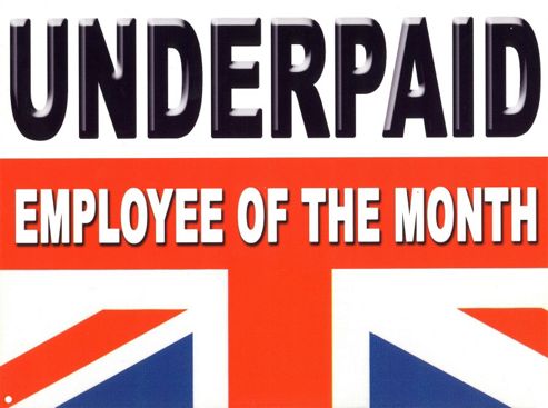 Image of Employee Of The Month Underpaid Tin Sign