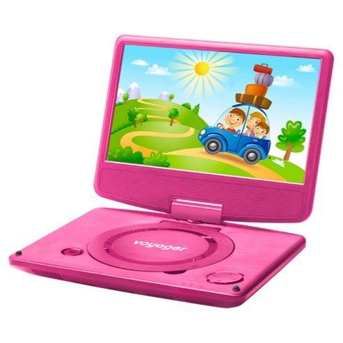 Image of Voyager Portable Dvd Player With 9 Inch Screen Pink