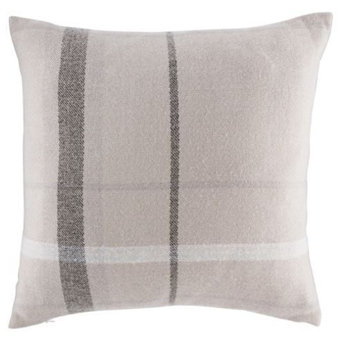 Image of Tesco Tartan Cushion, Grey