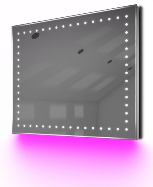 Image of Bathroom Shaver Mirror With Underlighting, Bluetooth, Demist & Sensor K67spaud