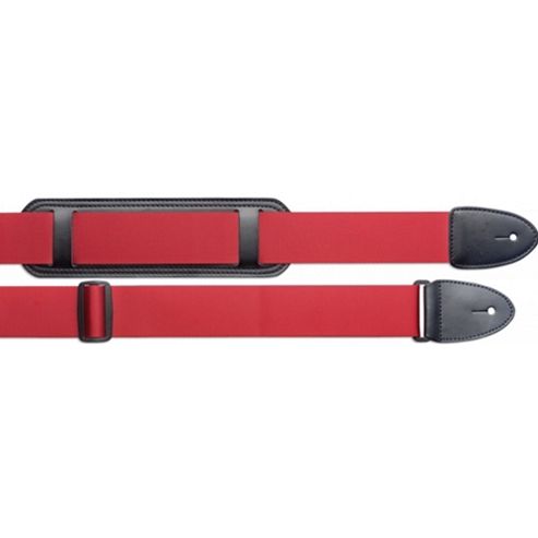 Image of Rocket Sn5shp- Braided Shoulder Pad Guitar Strap - Red