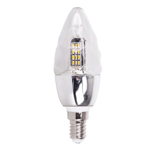 Image of Minisun Ses E14 Diamond Glass 4w Led Candle Bulb Warm White