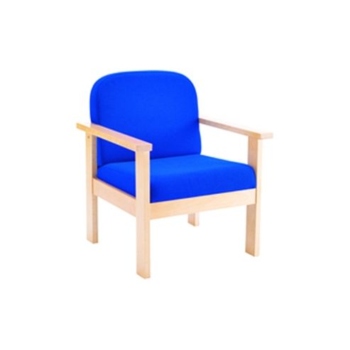 Image of Arista Reception Wooden Armchair Blue Kf72150