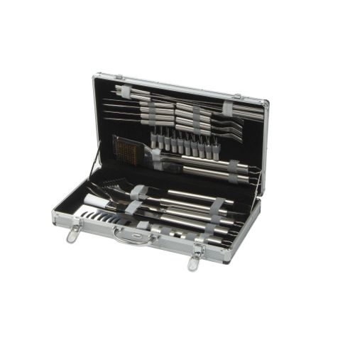 Image of Lifestyle 30 Piece Stainless Steel Barbeque Toolkit With Stylish Metal Carry Case