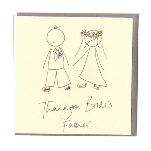 Image of Bride's Father Wedding Card And Gift Tag
