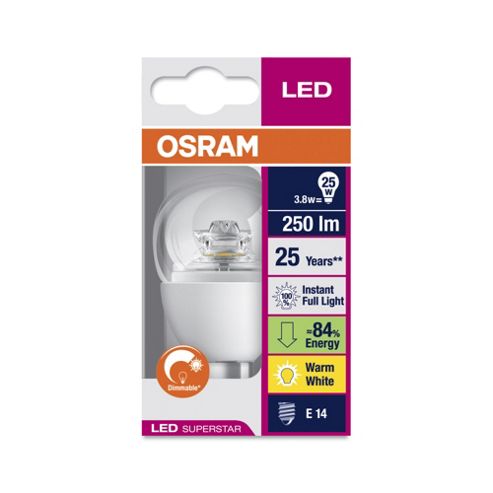 Image of Osram Led Mini Globe 25w E14 (small Screw) Clear