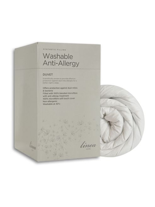 Image of Linea Washable Anti Allergy 13.5 Tog Single Duvet In White