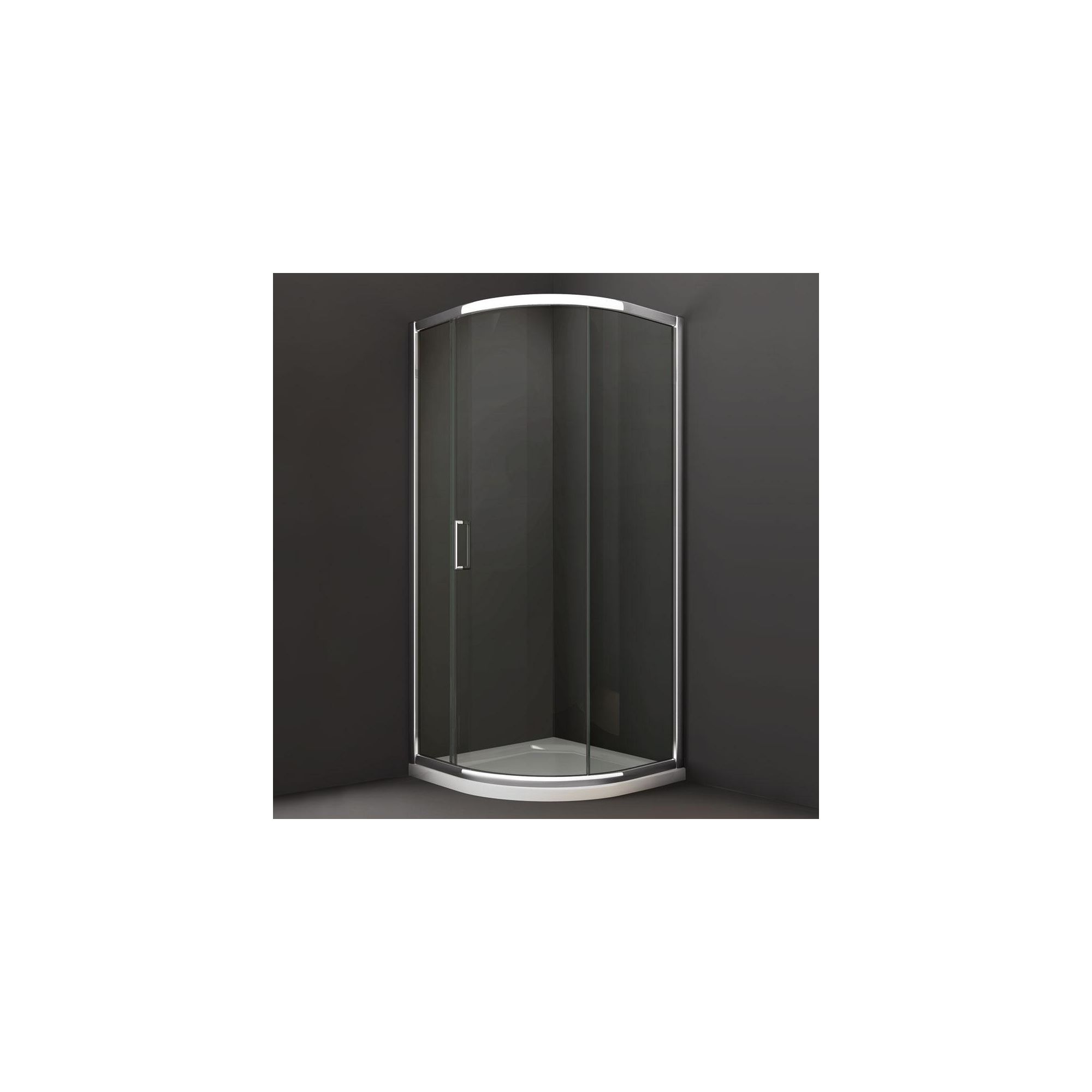Merlyn Series 8 Single Quadrant Shower Door, 900mm x 900mm, Chrome Frame, 8mm Glass at Tesco Direct