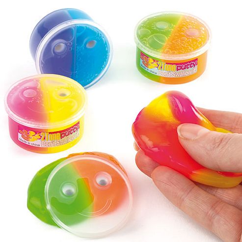 Image of Neon Wiggle-eye Putty Party Bag Filler (pack Of 6)