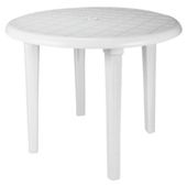 Plastic Table White Round 90cm