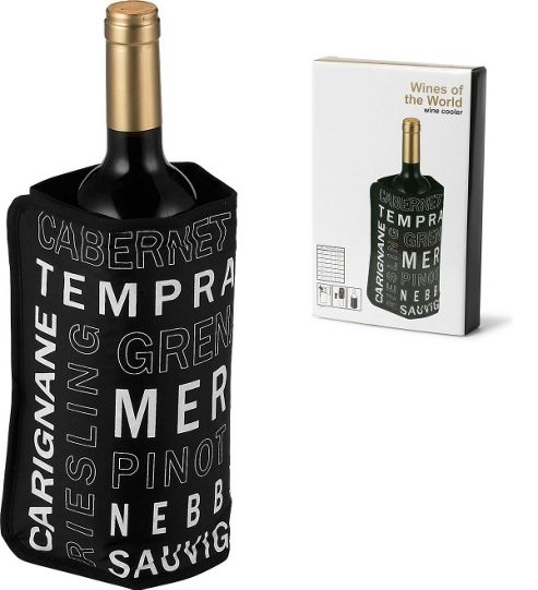 Image of Black Wine Bottle Cooler Chill Sleeve Wrap