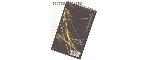 Image of Cambridge Recycled Wirebound Notebook 125x200mm Perforated Head Bound 100080468
