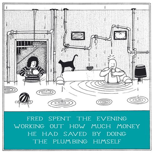 Image of Holy Mackerel Greetings Card-plumbing