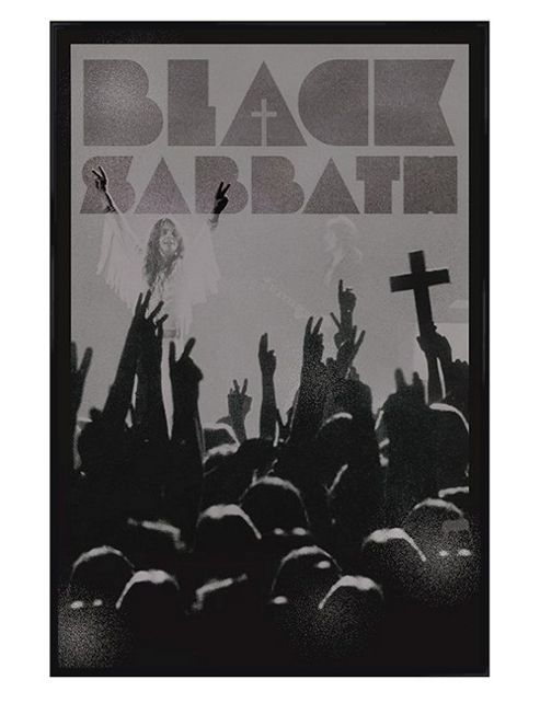 Image of Black Sabbath Gloss Black Framed Cross Poster