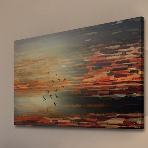 Image of Parvez Taj Night Flight 2 Canvas Wall Art - 101 Cm H X 152 Cm W X 5 Cm D