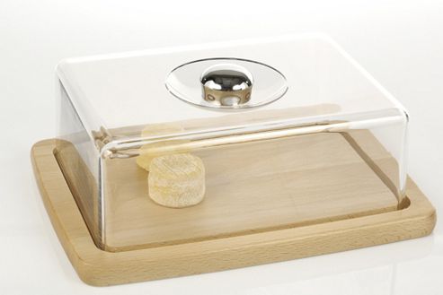Image of B--rard France Beechwood Cheese Tray With Cover