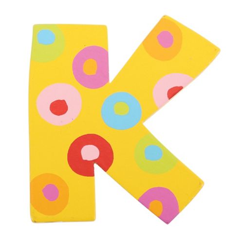 Image of Tatiri Ta311 Spots And Stripes Wooden Letter K
