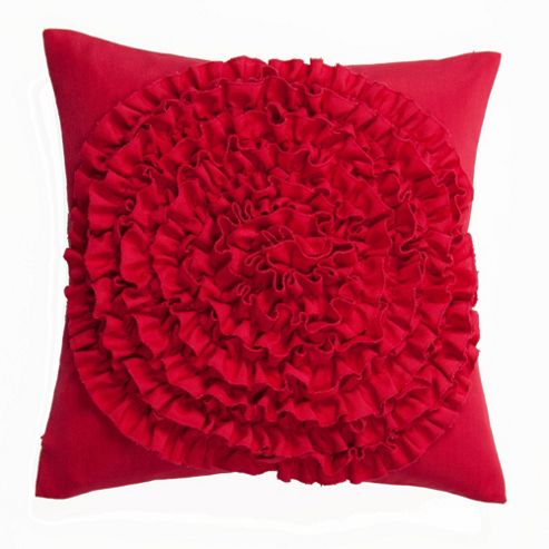 Image of Scatter Box Bloom Ruffle Cushion - Pink
