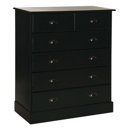 Image of Altruna Terra 2 Over 4 Drawer Chest - Dark Stained Pine