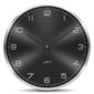 Leff One Wall Clock with Embossed Black Arabic Dial in Stainless Steel - 35