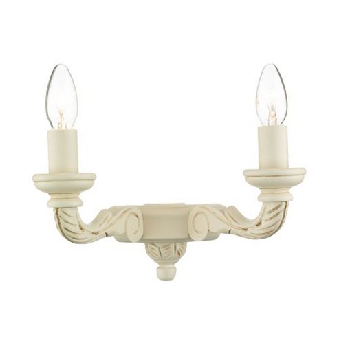 Buy Dar Lighting Tudor Double Candle Wall Light - Cream from our Single Wall Lights range - Tesco