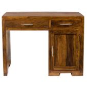 Elements Office Single Pedestal Desk in Warm Lacquer