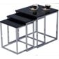 Charisma Gloss Black and Chrome Nest of Tables