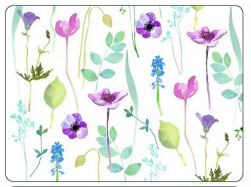 Image of Pimpernel Water Garden Placemats, White, Set Of 6