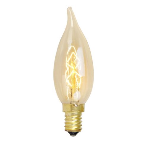 Image of Candle Squirrel Cage Bulb With Twist Filament Ses Cap 30w