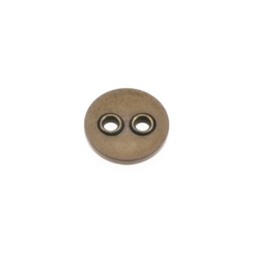 Image of Dill Buttons 23mm 2 Metal Hole Brown