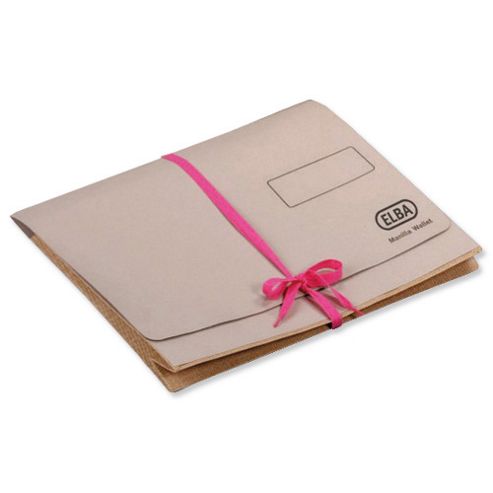Image of Elba Deed Legal Wallet With Security Ribbon Capacity 51mm Foolscap Buff Ref 100080791 [pack 25]
