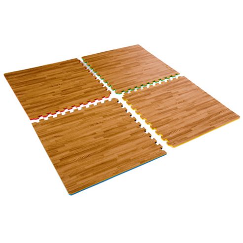 Image of Interlocking High Impact Floor Matting Wood Effect/colour Reversible 4.5sqm