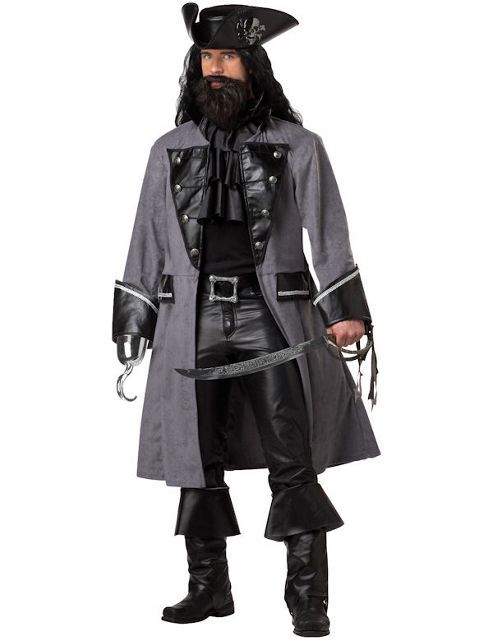 Image of Adult Blackbeard The Pirate Costume Large