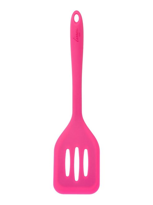 Image of Linea Silicone Slotted Turner Pink
