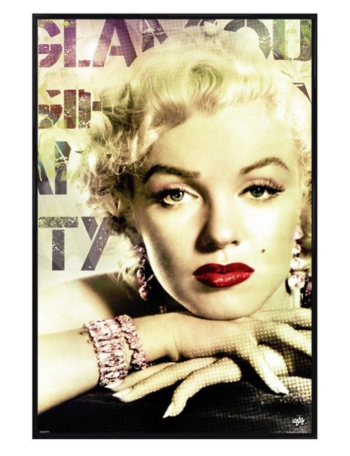 Image of Marilyn Monroe Gloss Black Framed Glamour Poster