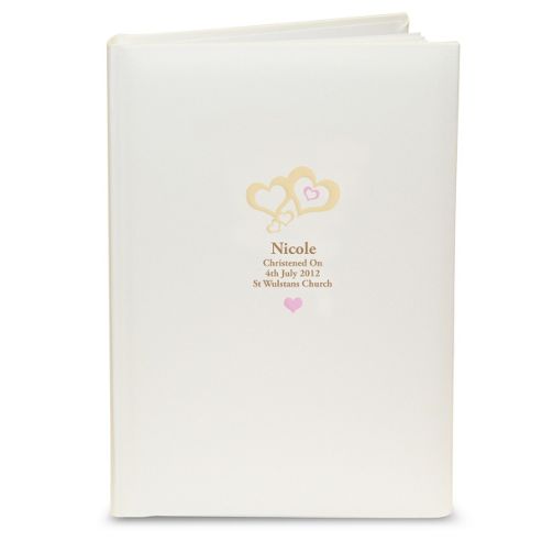 Image of Personalised Pink Love Hearts Album With Sleeves