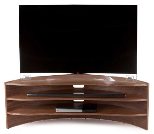 Image of Tom Schneider Curvature 1250 Walnut Tv Stand