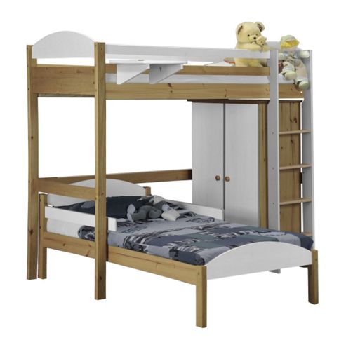 Image of Maximus L Shape High Sleeper Set 1 Antique With White Details