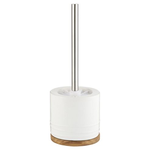 Image of Tesco Wood & Ceramic Toilet Brush And Holder